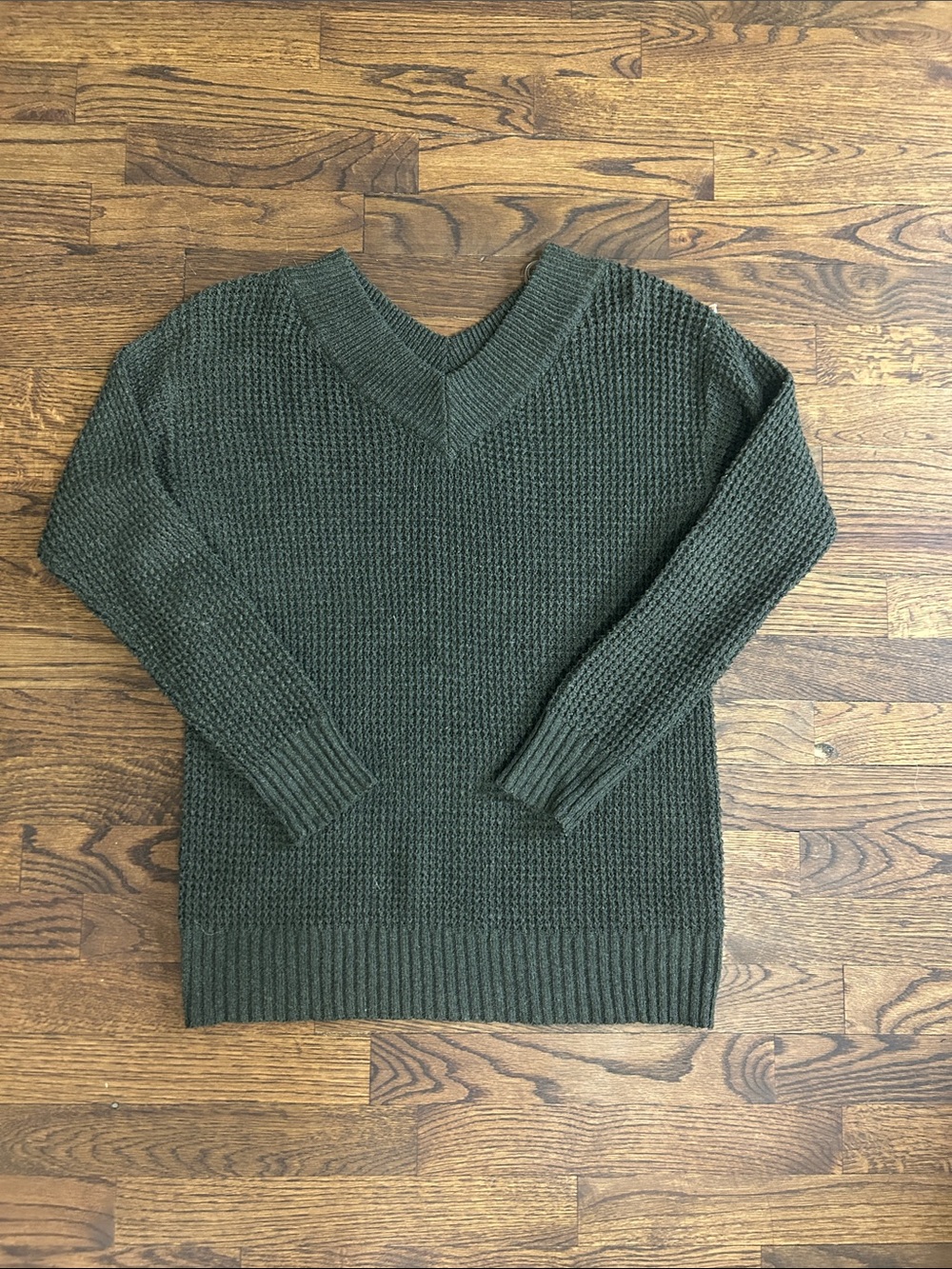 Dark Green Staccato Knit Sweater